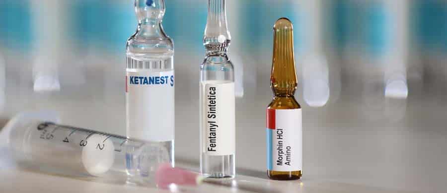 bottles of morphine