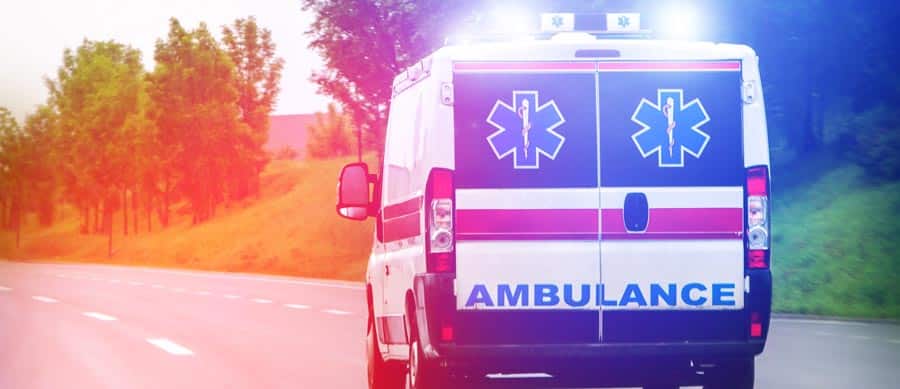 ambulance going to the ER